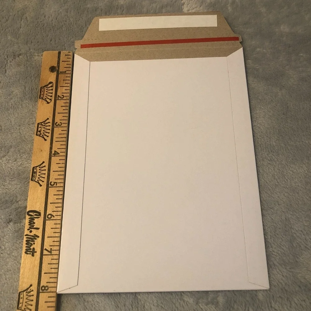 6x8 Self-Seal Cardboard Envelopes 25 Pack Rigid Flat White Photo Document Mailer